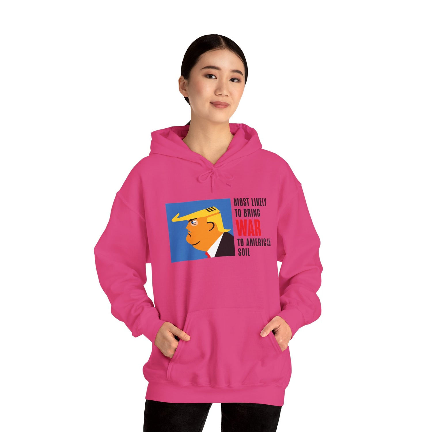 Unisex Heavy Blend™ Hooded Sweatshirt Trump -War to American Soil